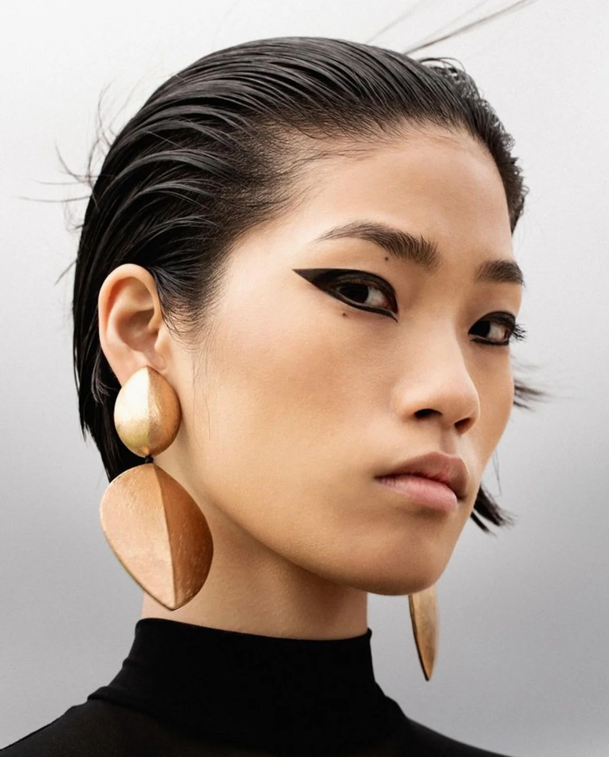 Bologna earrings: acacia, goldfoil - Image 4