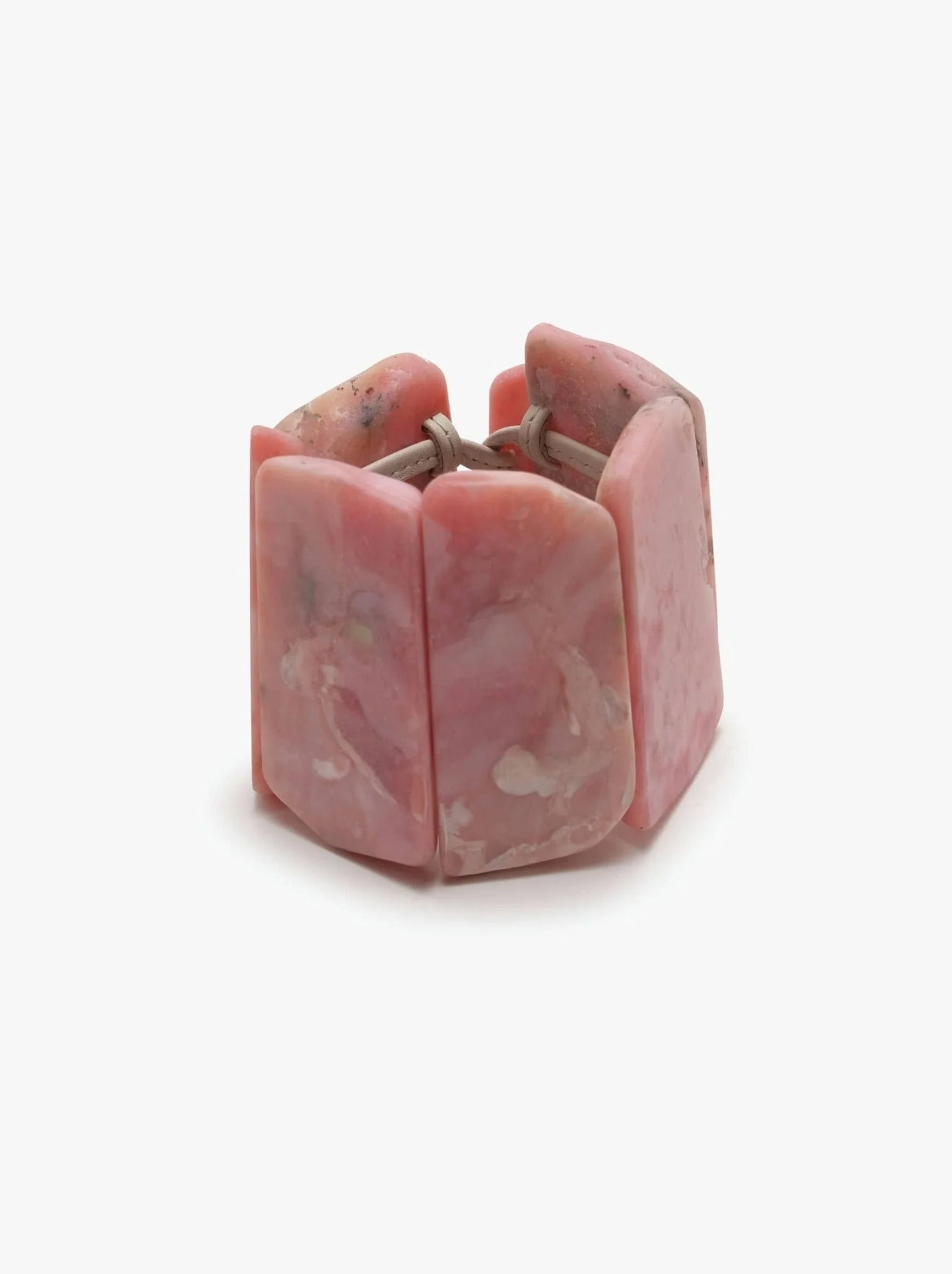 Bracelet: Andean opal, leather - Image 3