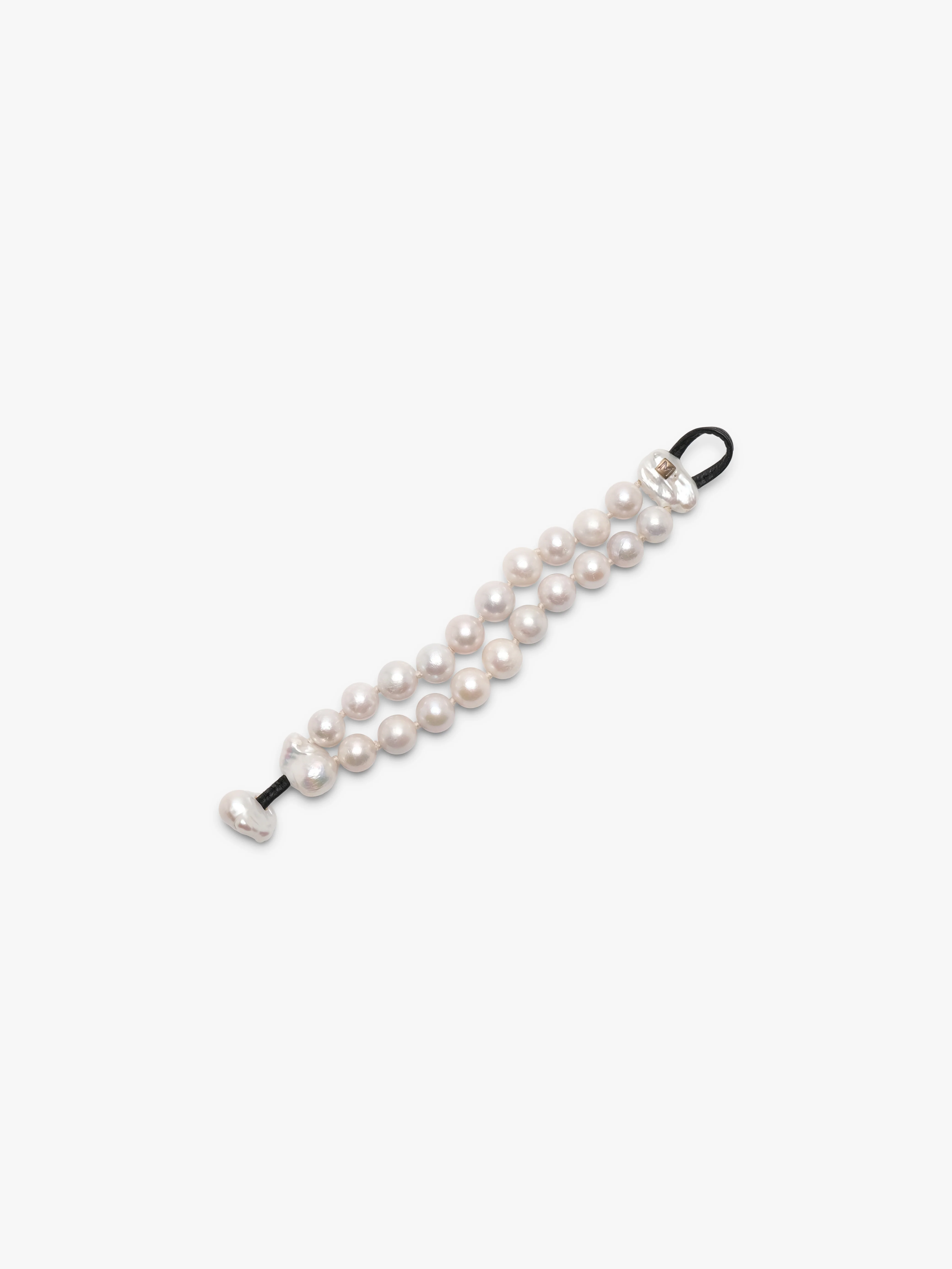 Binaire bracelet: two-strand freshwater pearls - Image 3