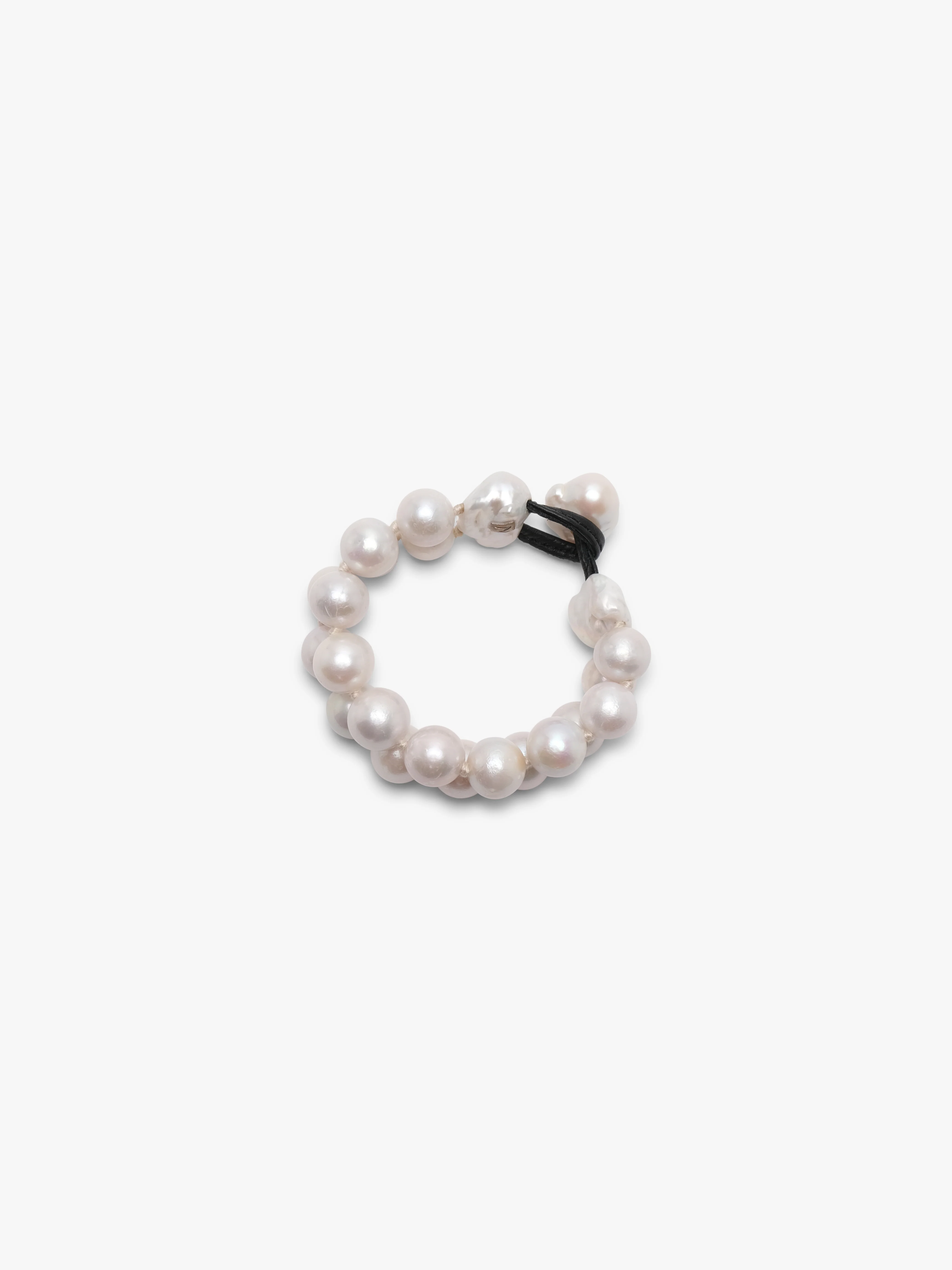 Binaire bracelet: two-strand freshwater pearls - Image 4