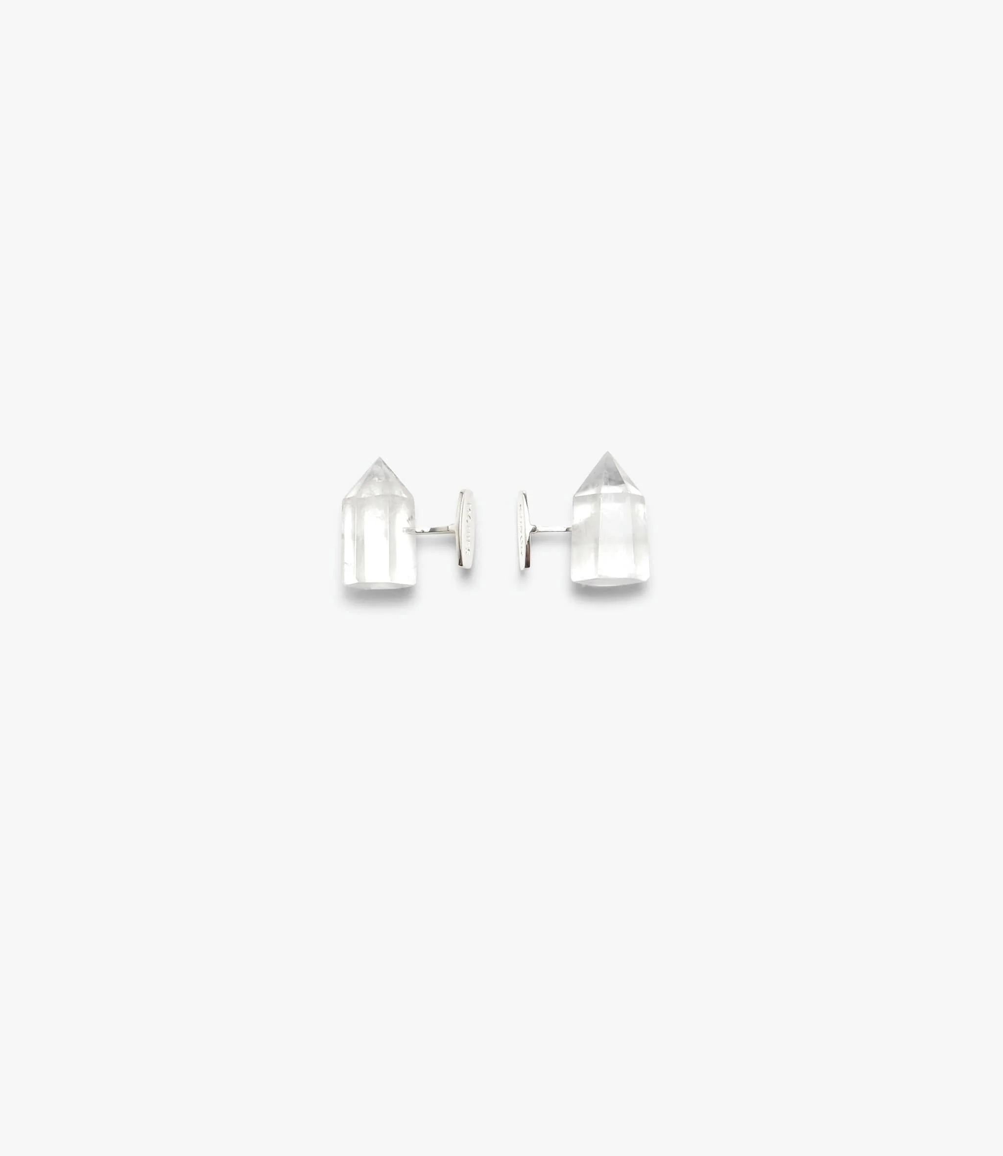 Verre cuff links: sterling silver, mountain crystal - Image 4