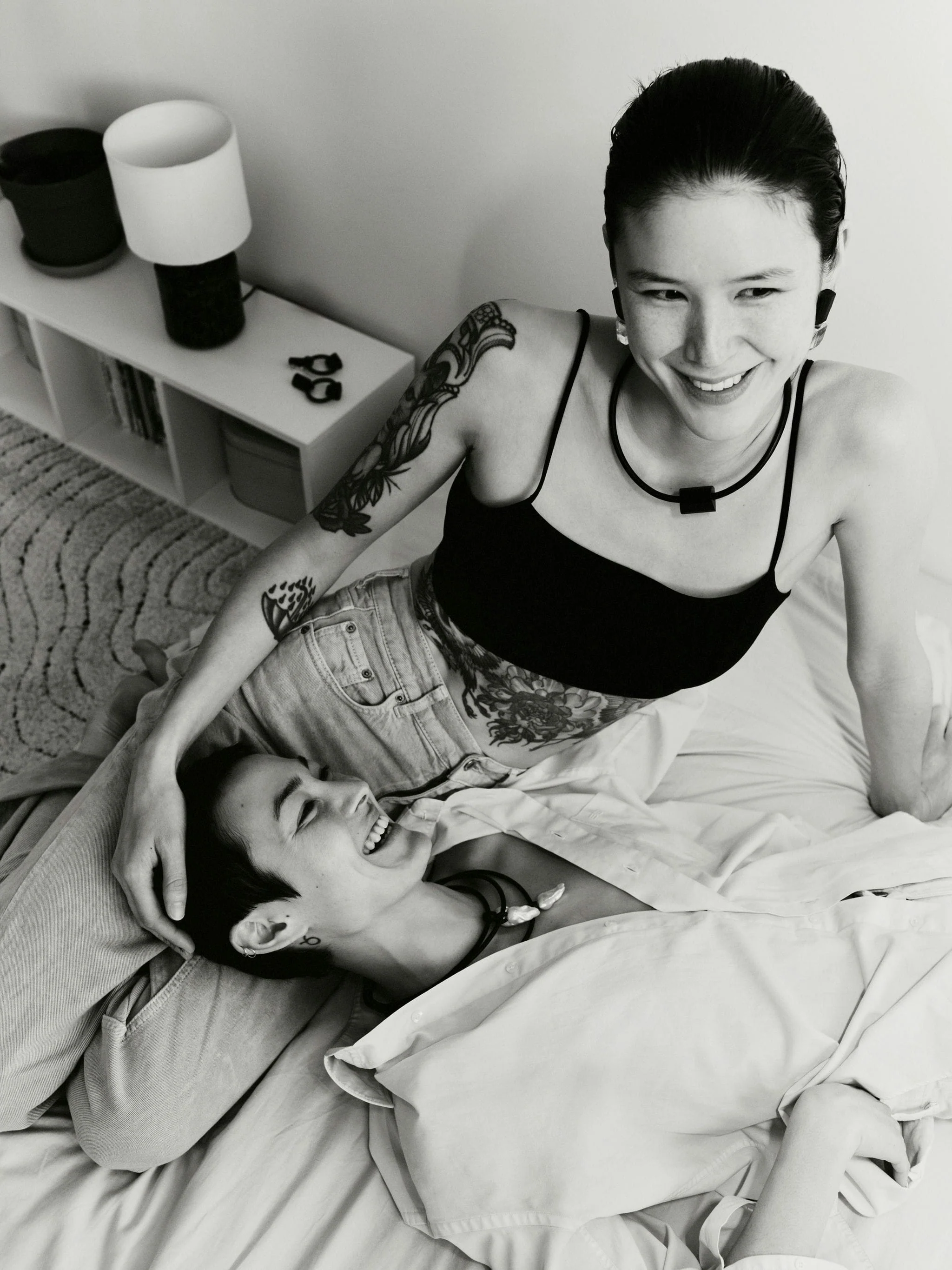 Dualité earrings: tourmaline, mountain crystal - Image 3