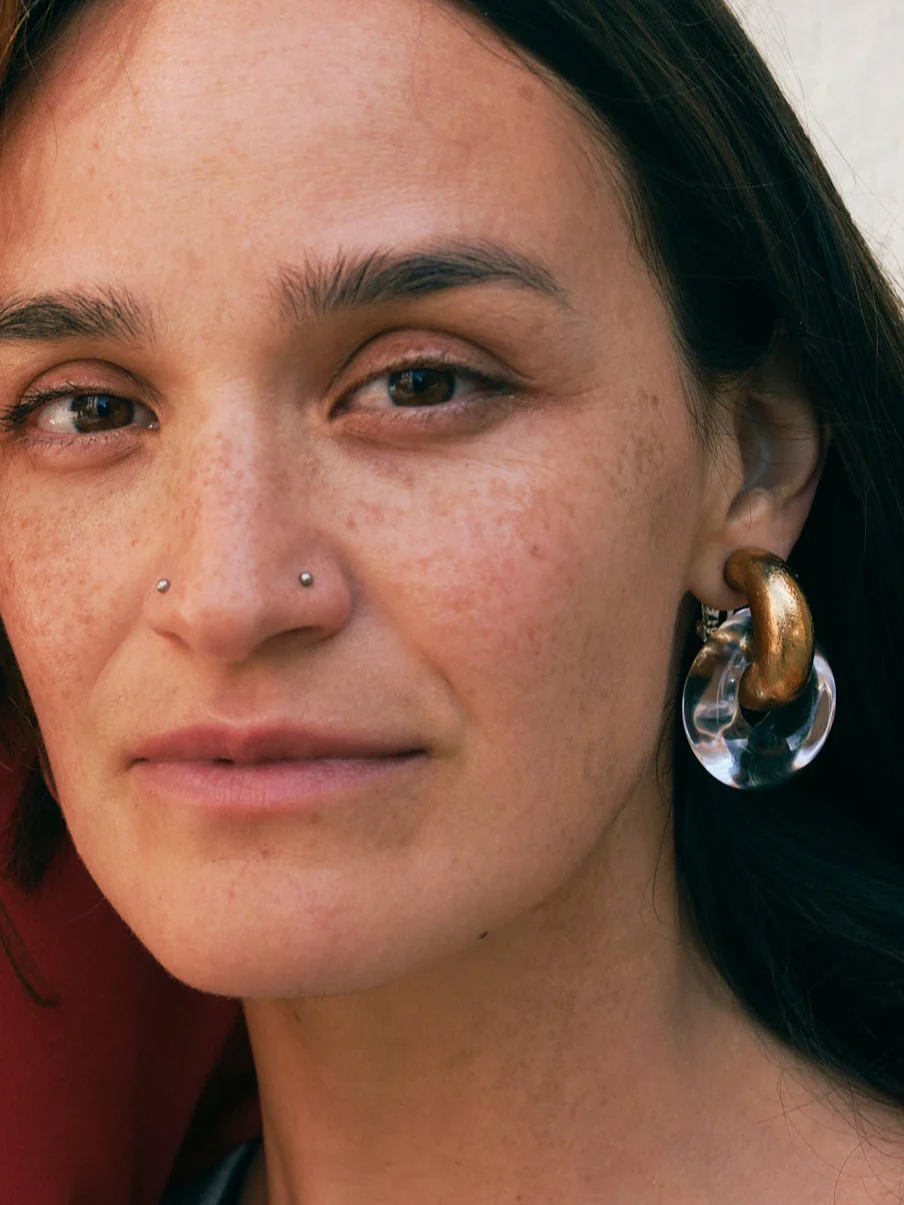 Havana earrings: greencast, goldfoil - Image 4