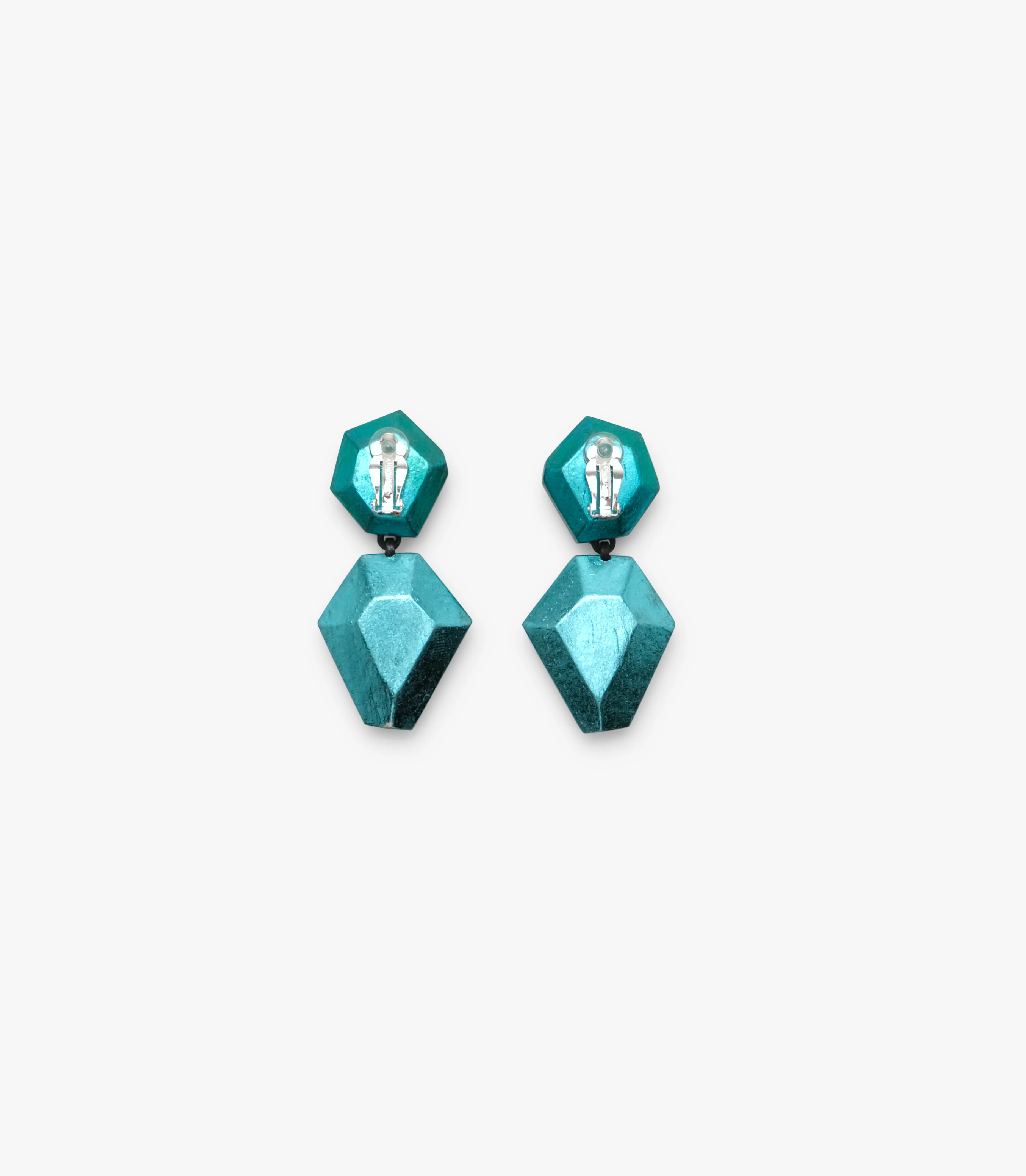 Nebu earrings: bluefoil, acacia - Image 3