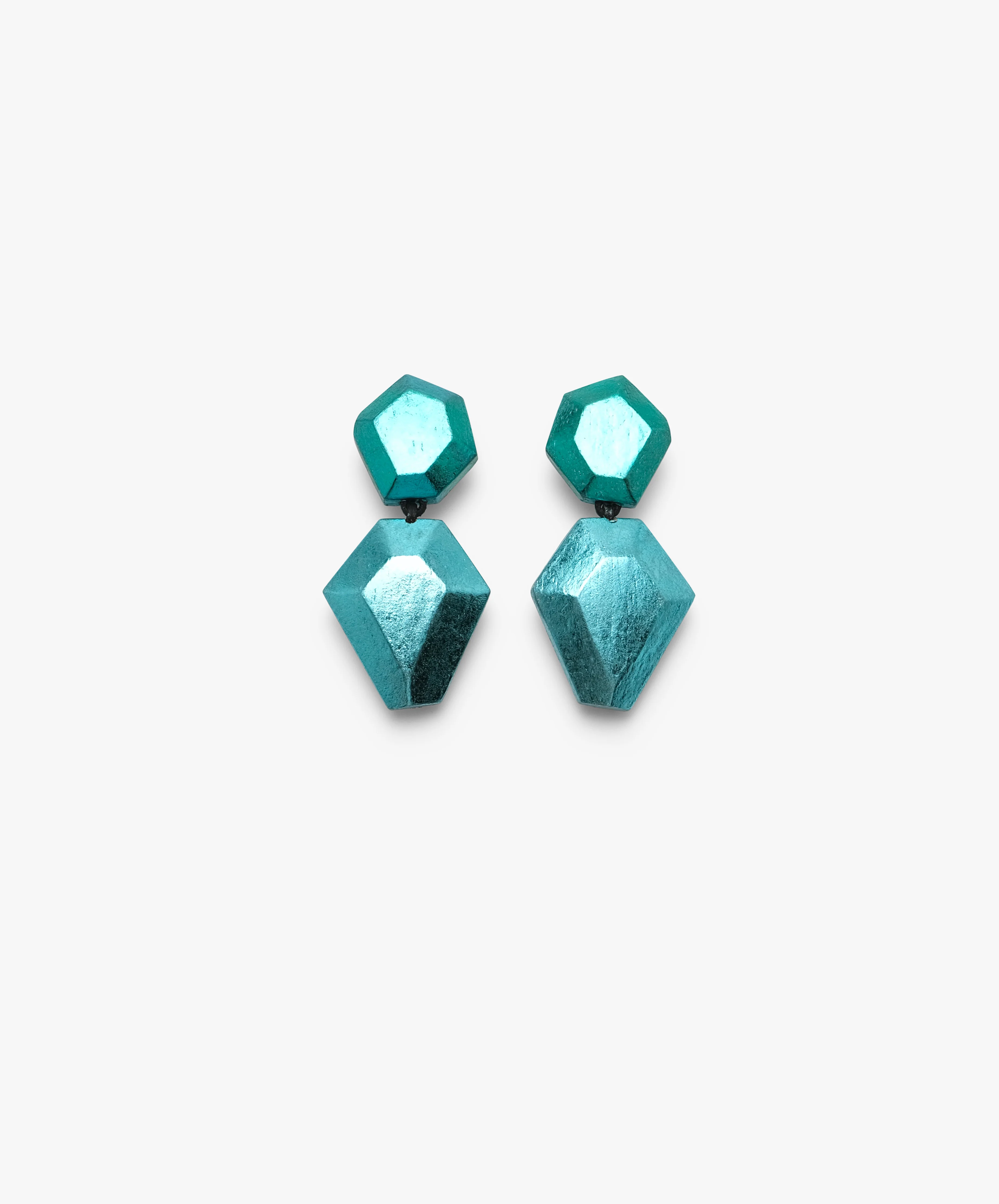 Nebu earrings: bluefoil, acacia - Image 4