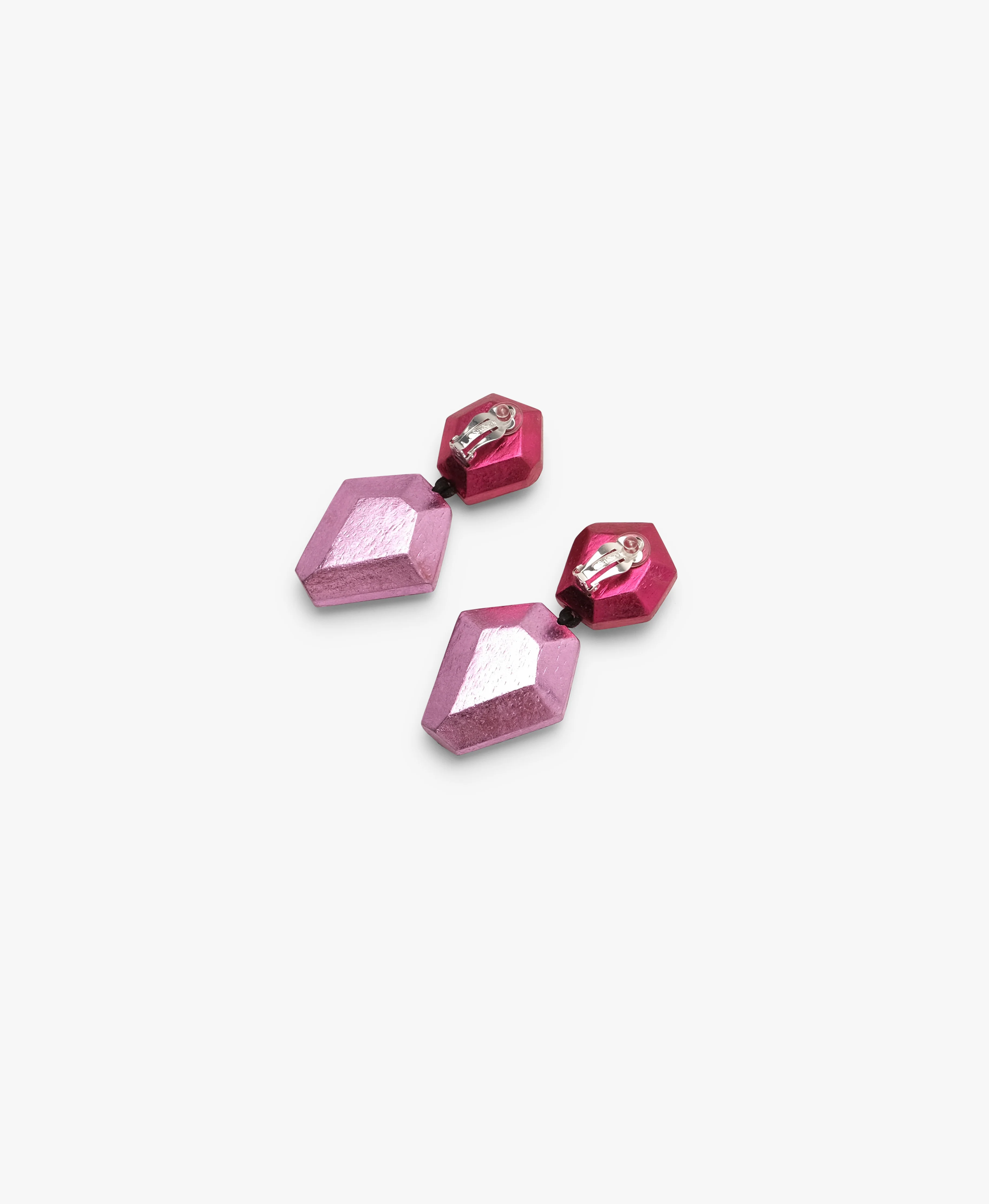 Nebu earrrings: pinkfoil, acacia - Image 3