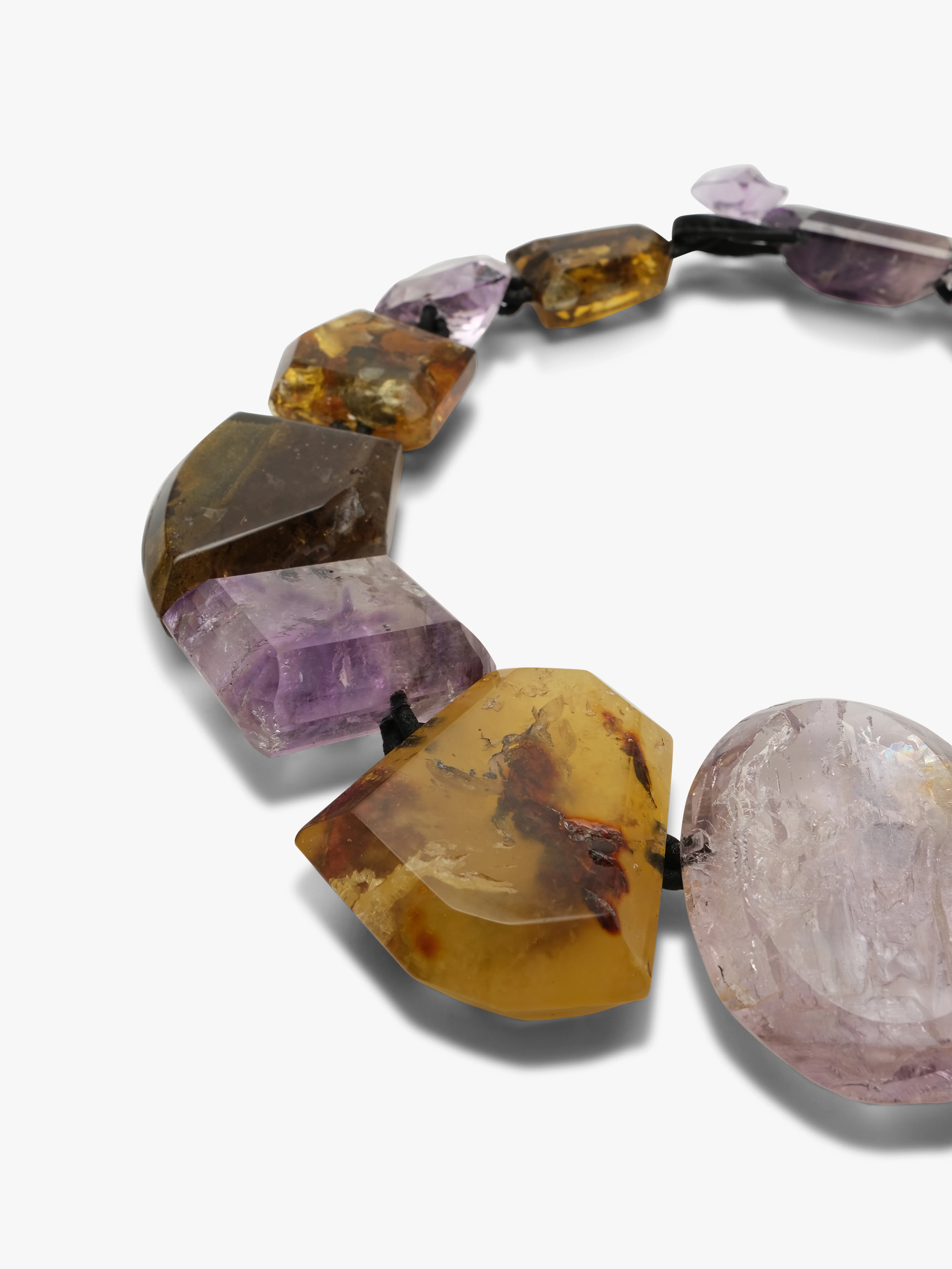 Necklace: amethyst, amber - Image 3