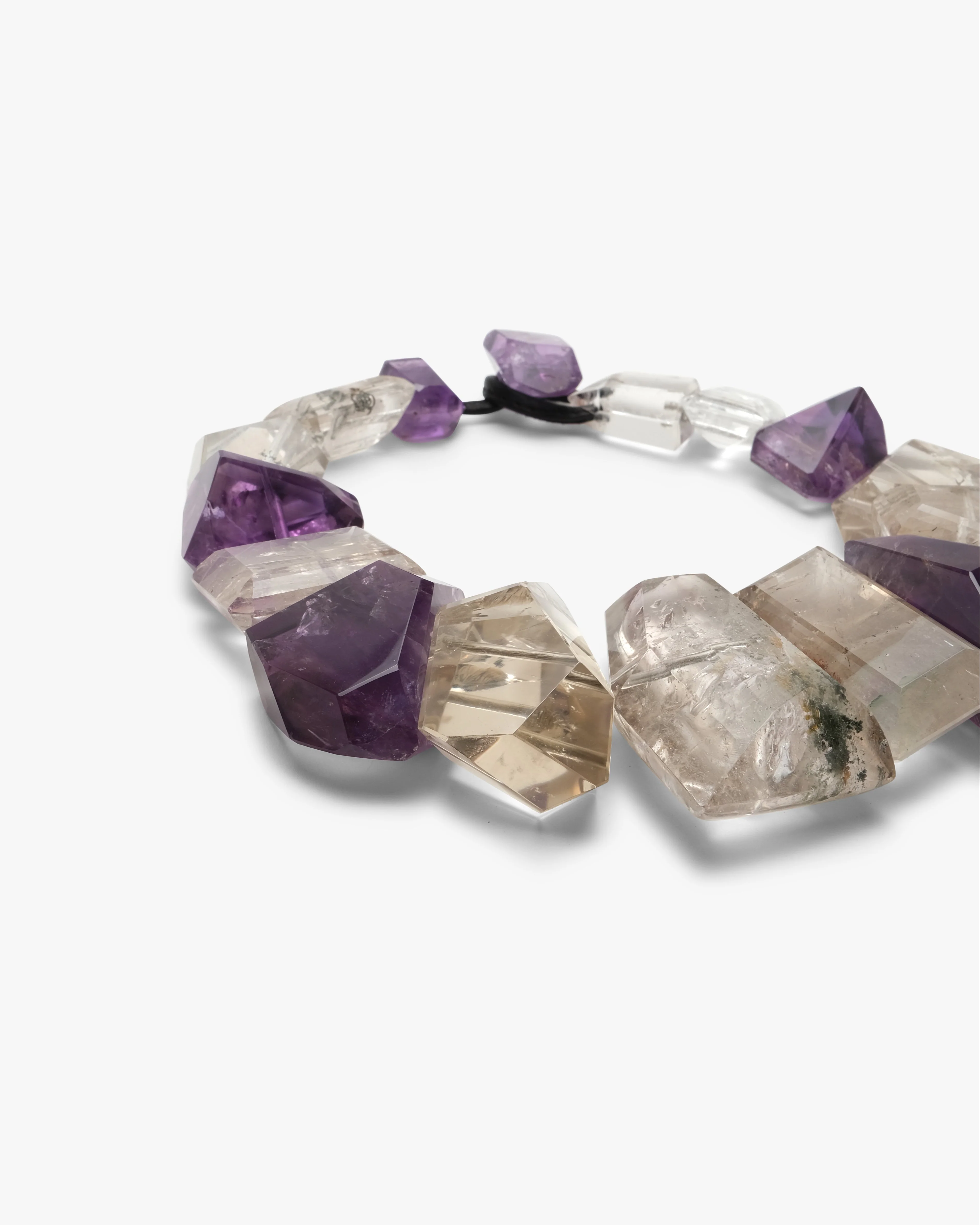 Necklace: amethyst, ruthilated quartz, mountain crystal - Image 3