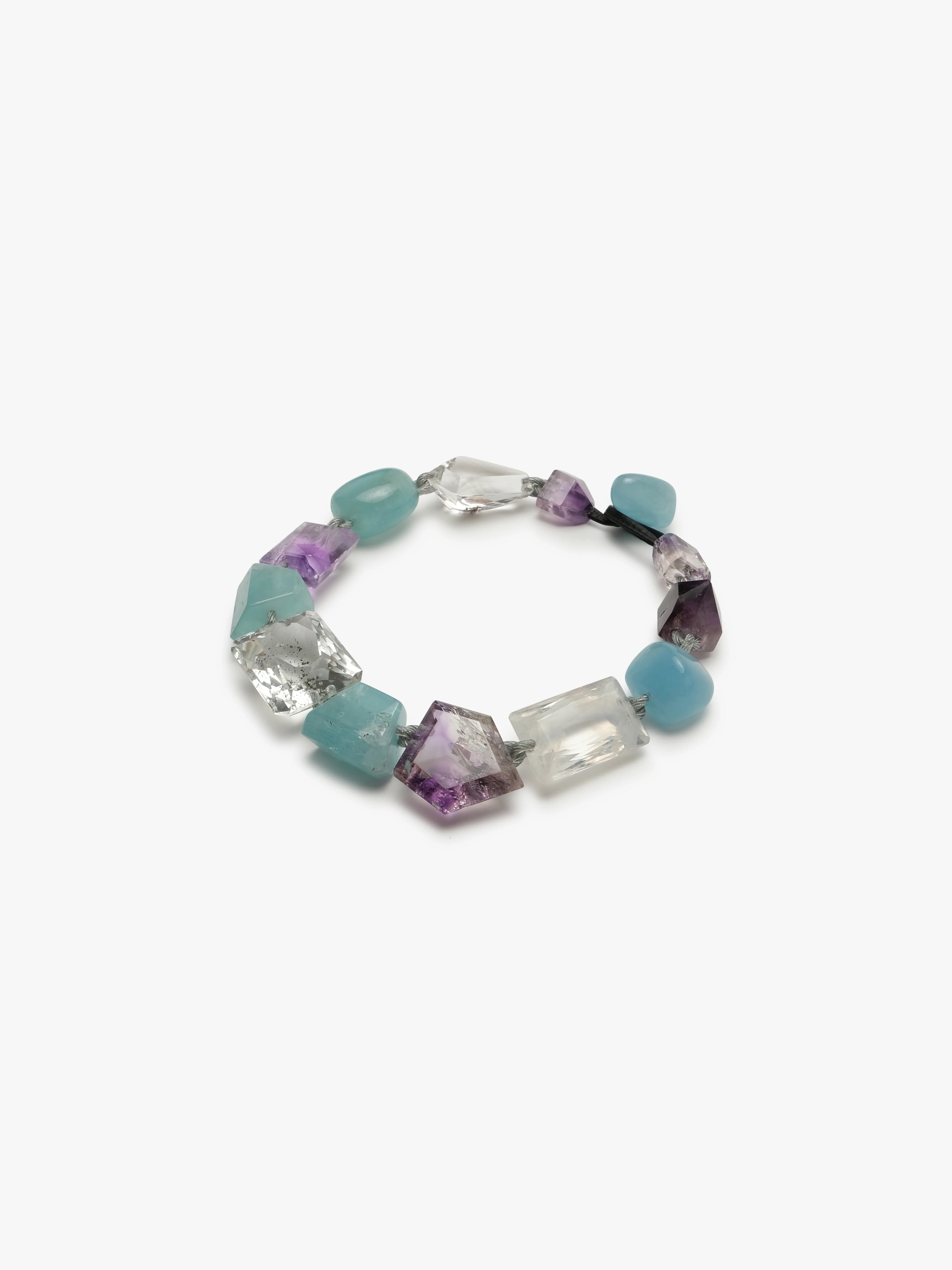 Necklace: aquamarine, amethyst, quartz - Image 3