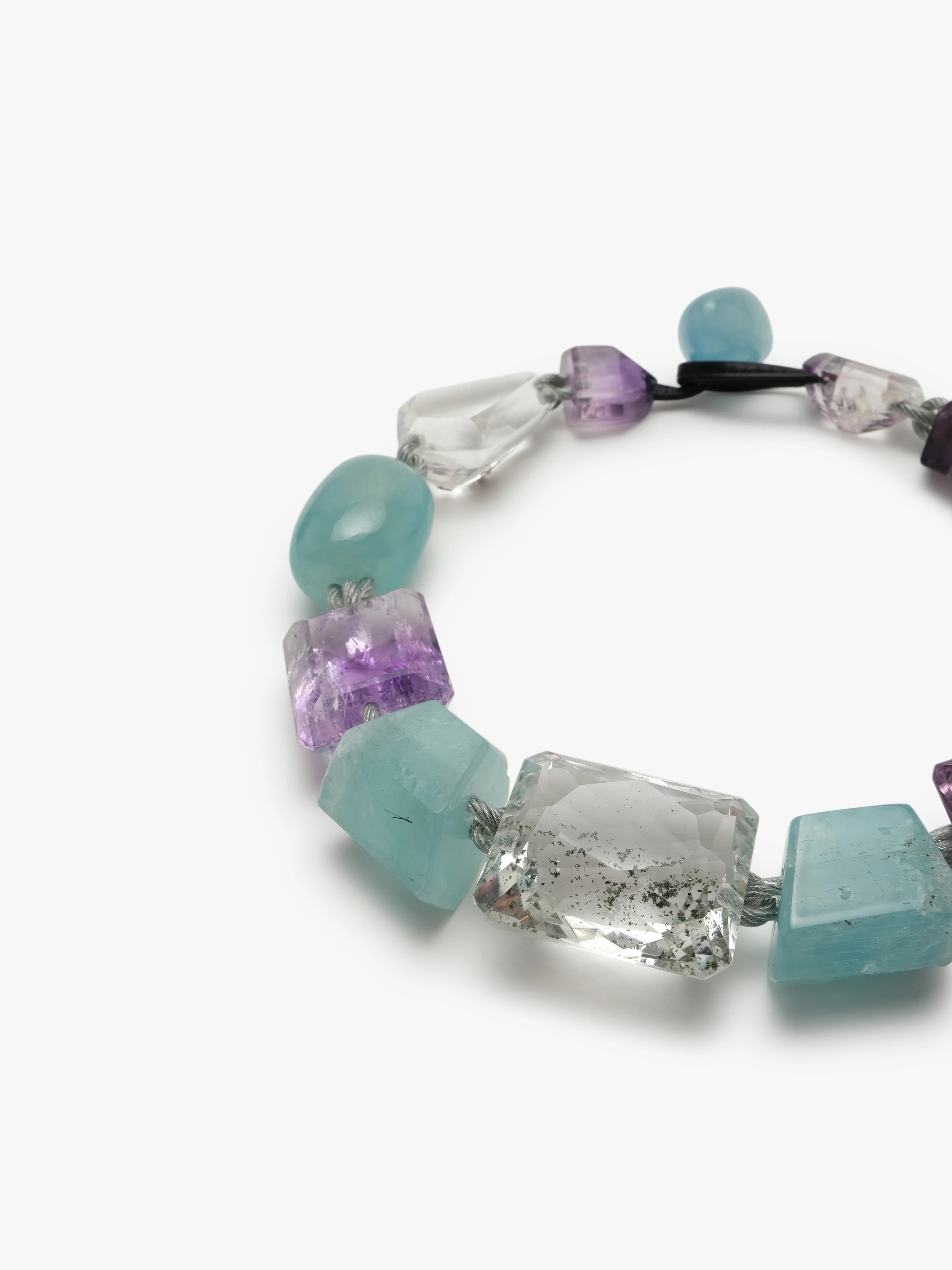 Necklace: aquamarine, amethyst, quartz - Image 5