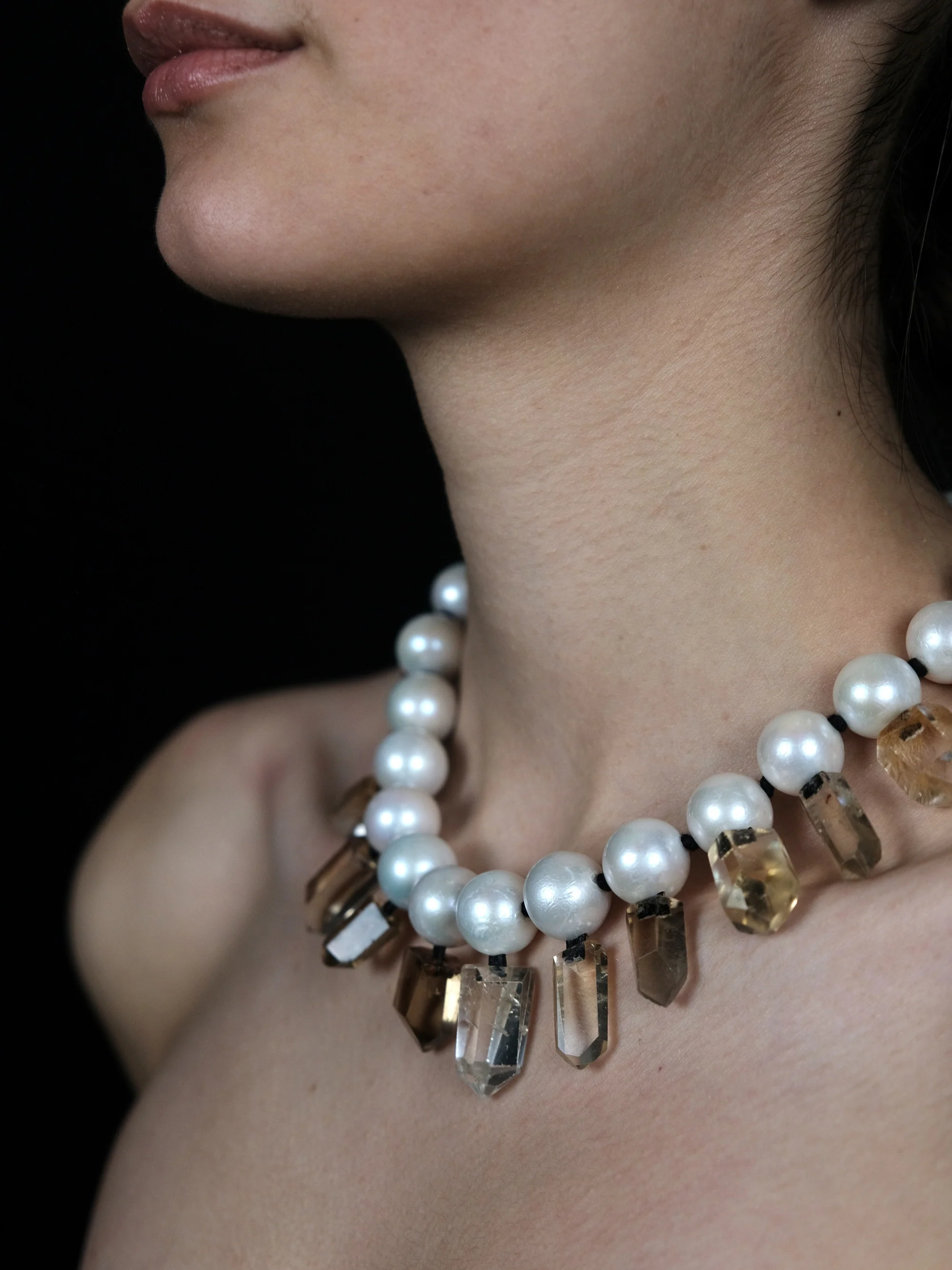 Necklace: pearls, mountain crystal, ruthilated quartz - Image 5