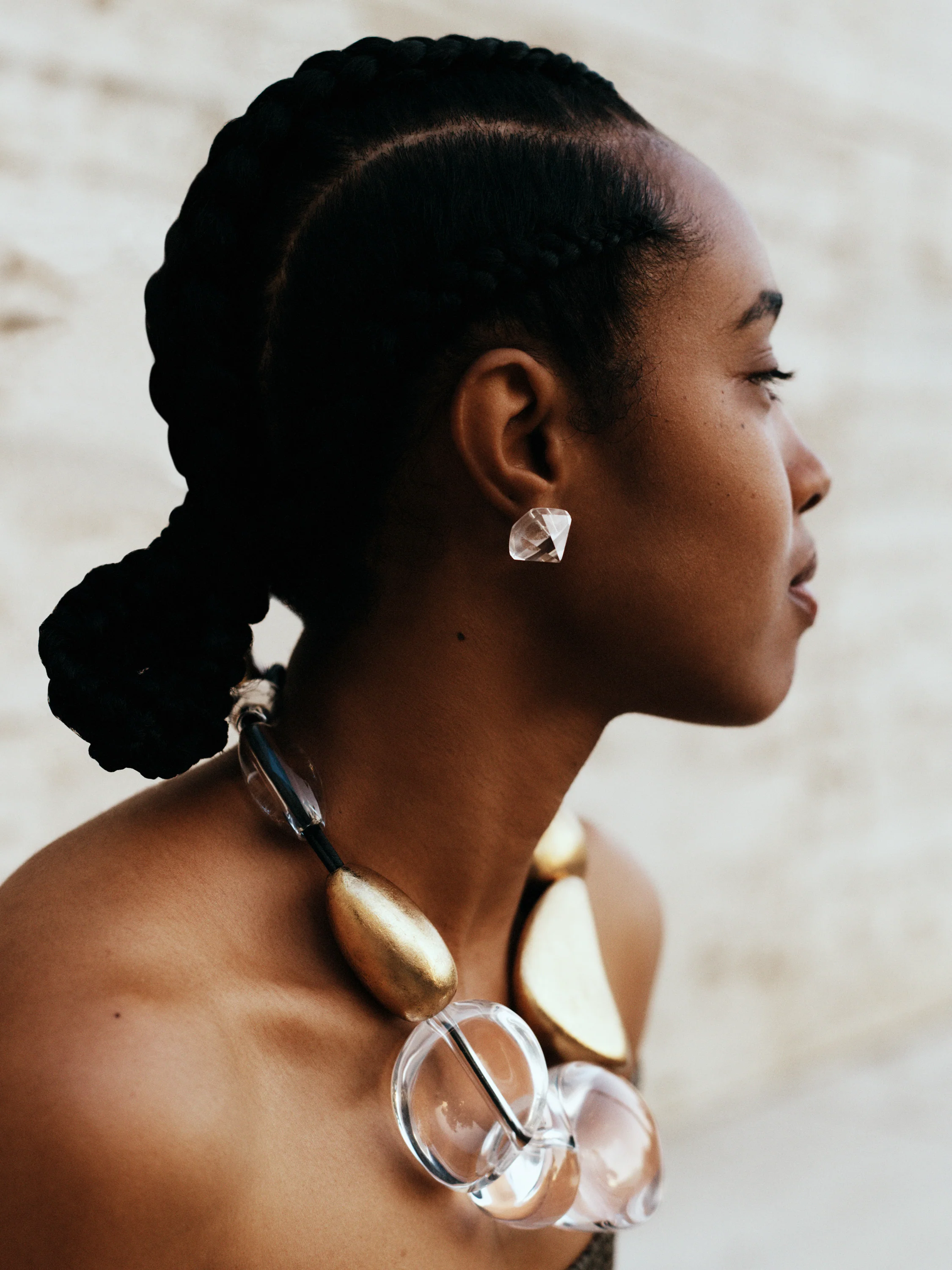 Sydney necklace: goldfoil, acrylic - Image 3