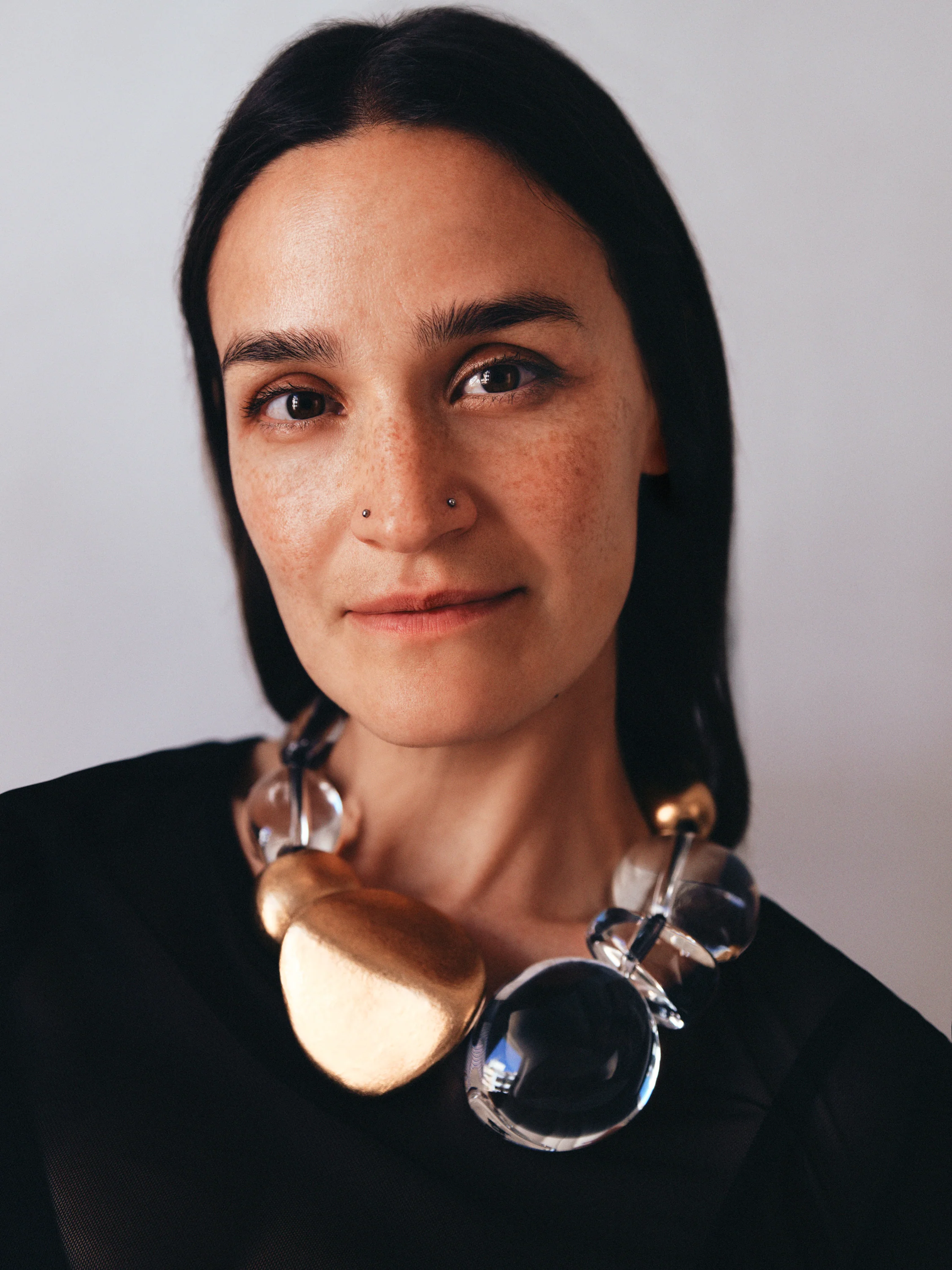 Sydney necklace: goldfoil, acrylic - Image 5