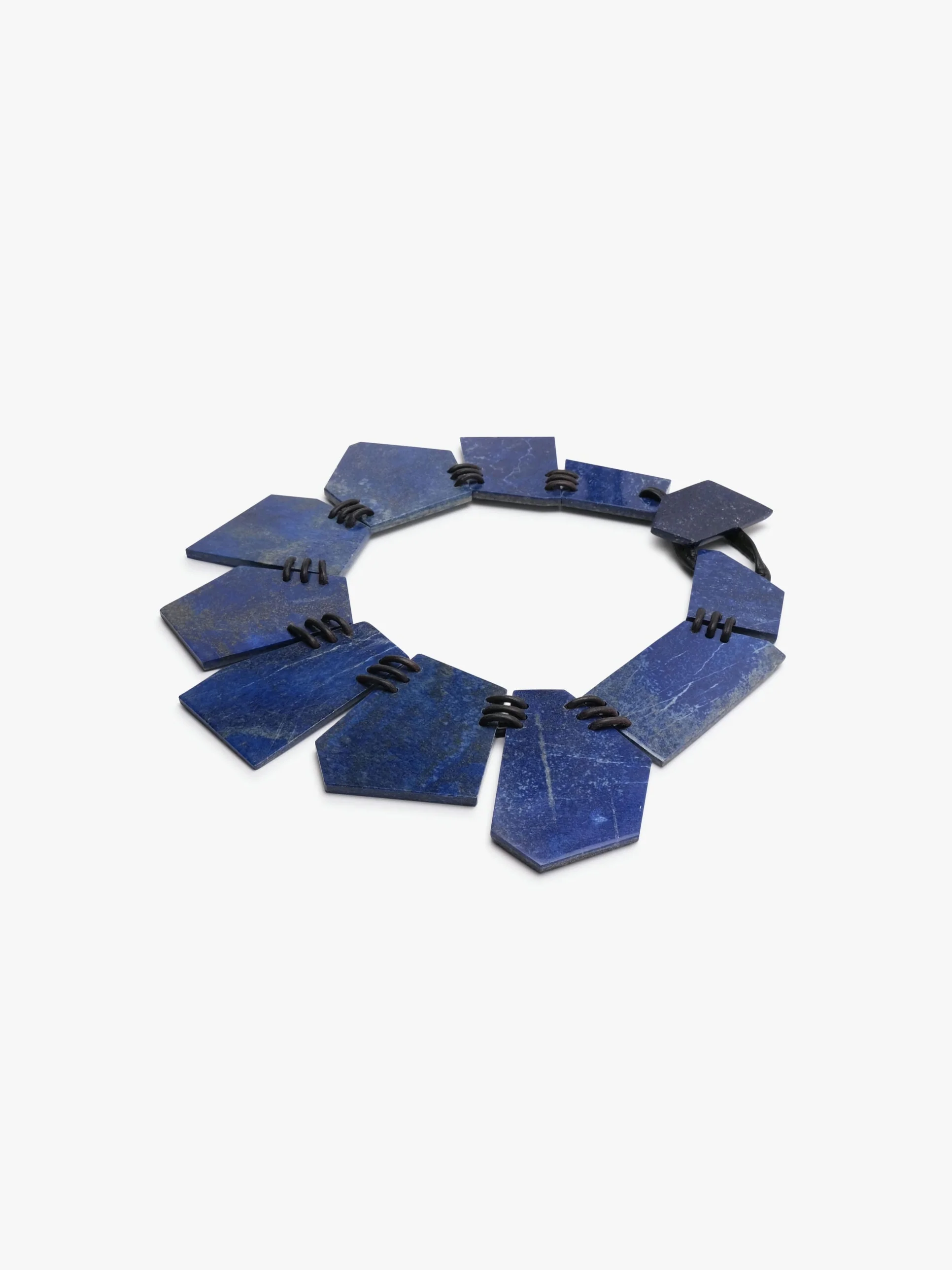 Necklace: lapis lazuli, leather - Image 3