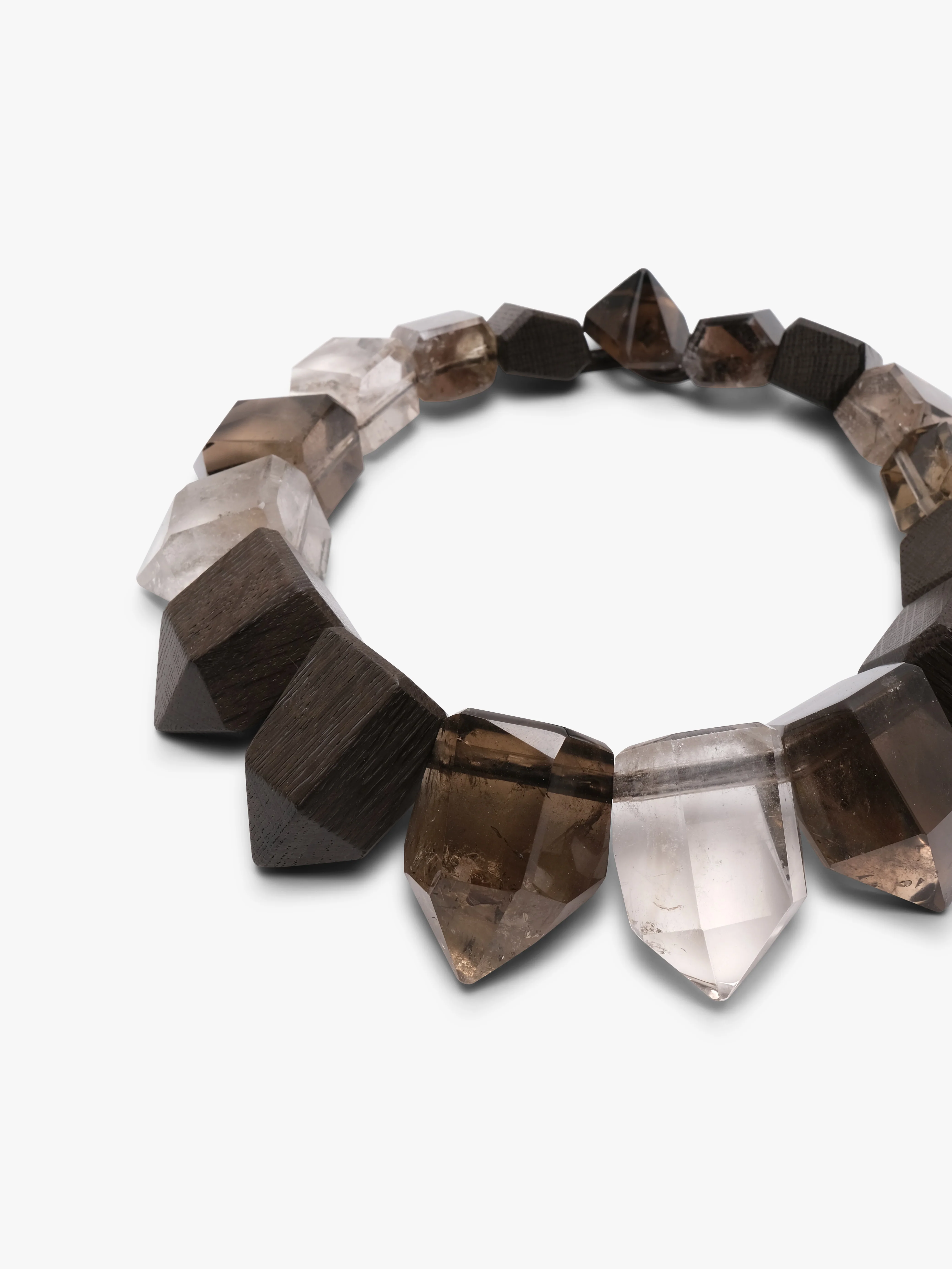 Necklace: crystal, quartz, bog oak - Image 3