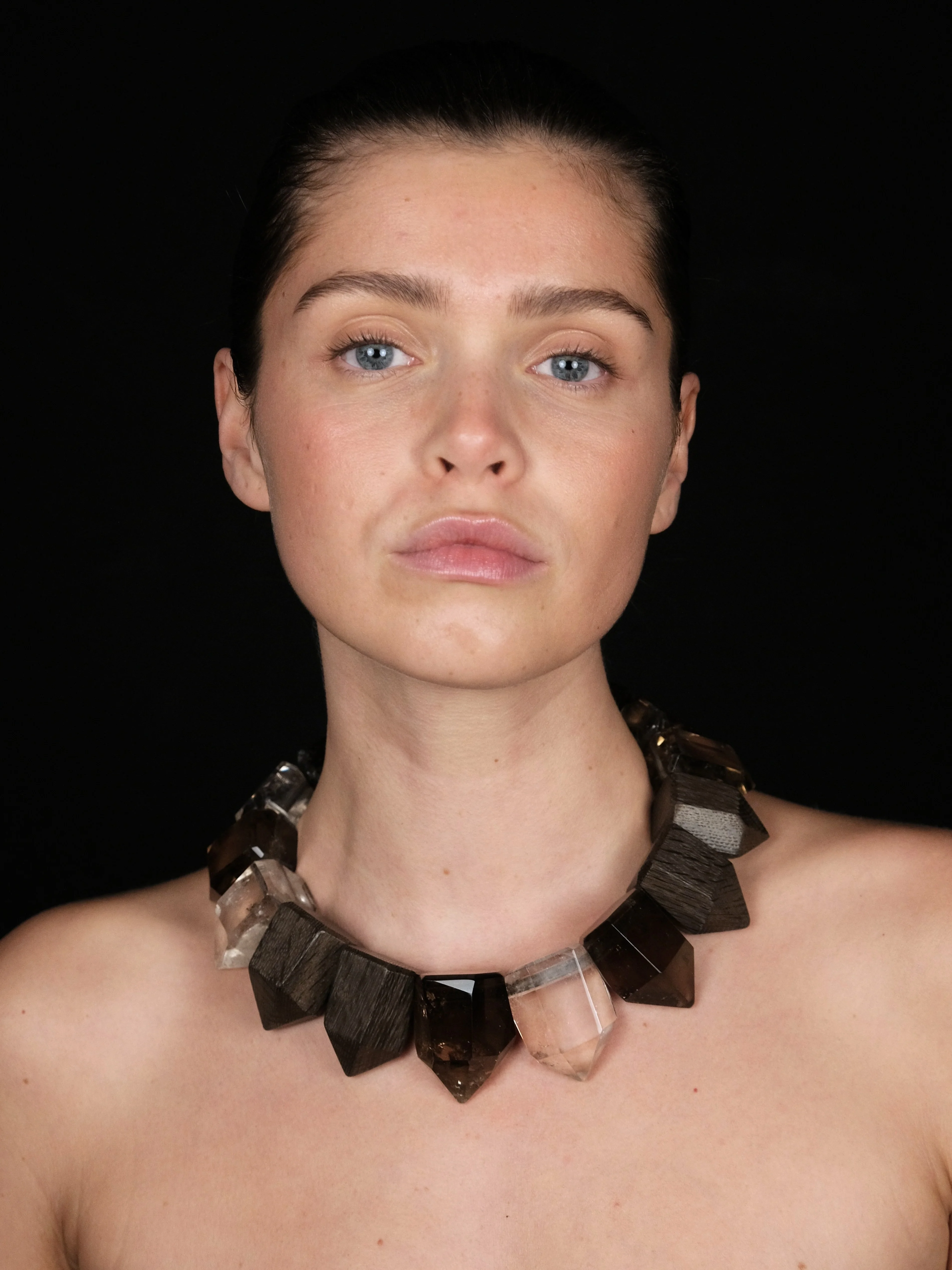 Necklace: crystal, quartz, bog oak - Image 6