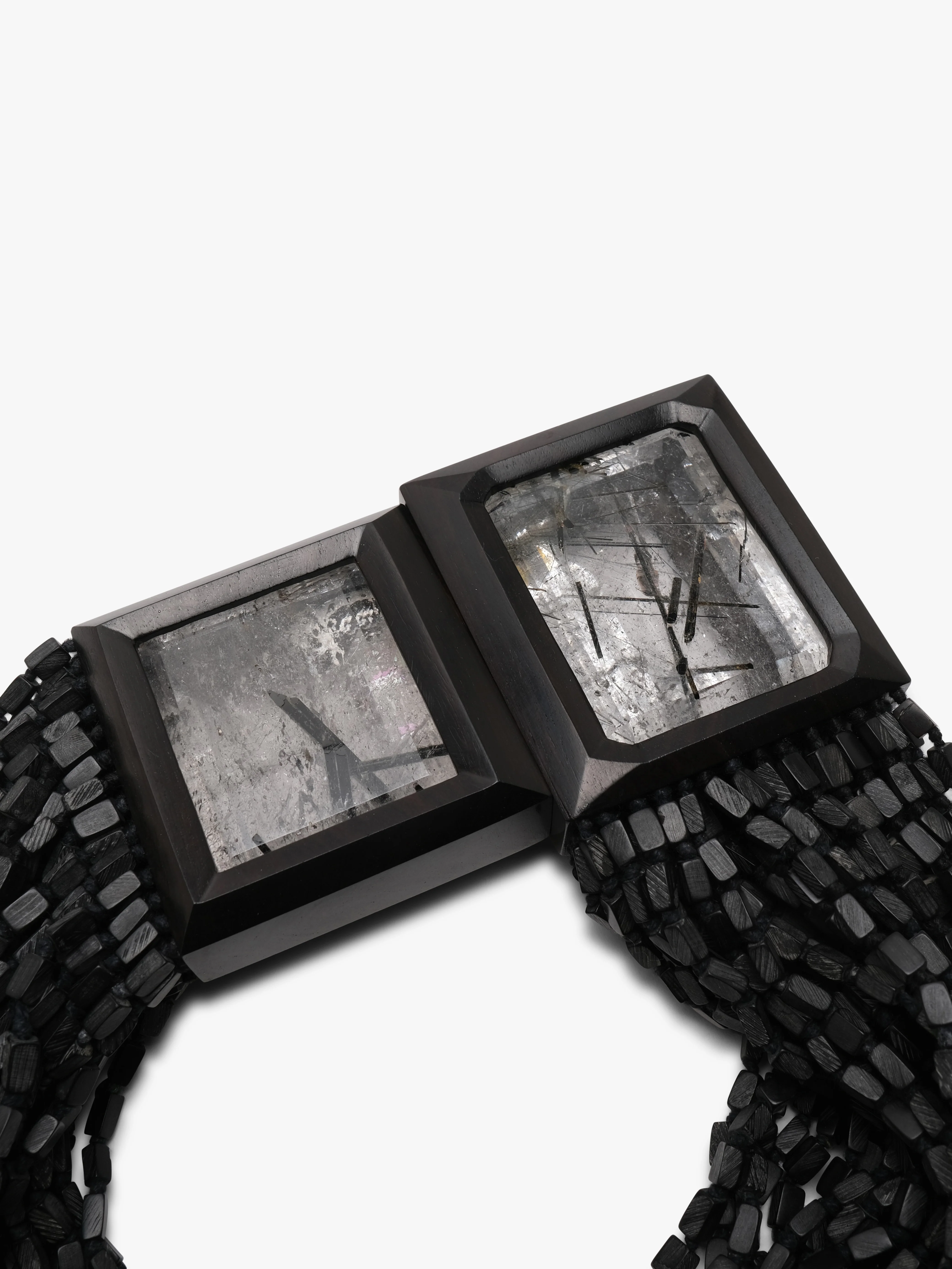 Necklace: tourmaline quartz, ebony - Image 3