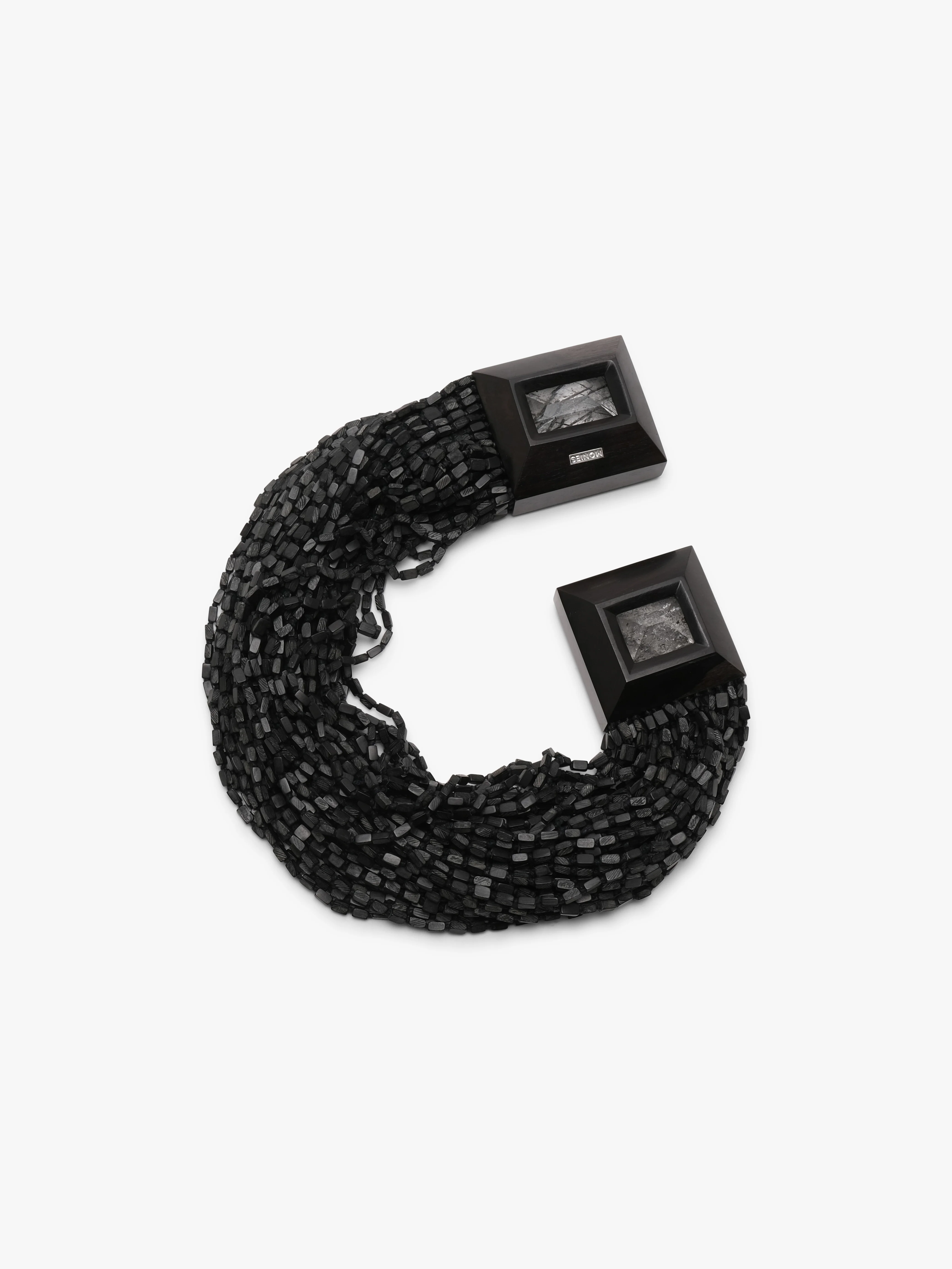 Necklace: tourmaline quartz, ebony - Image 5