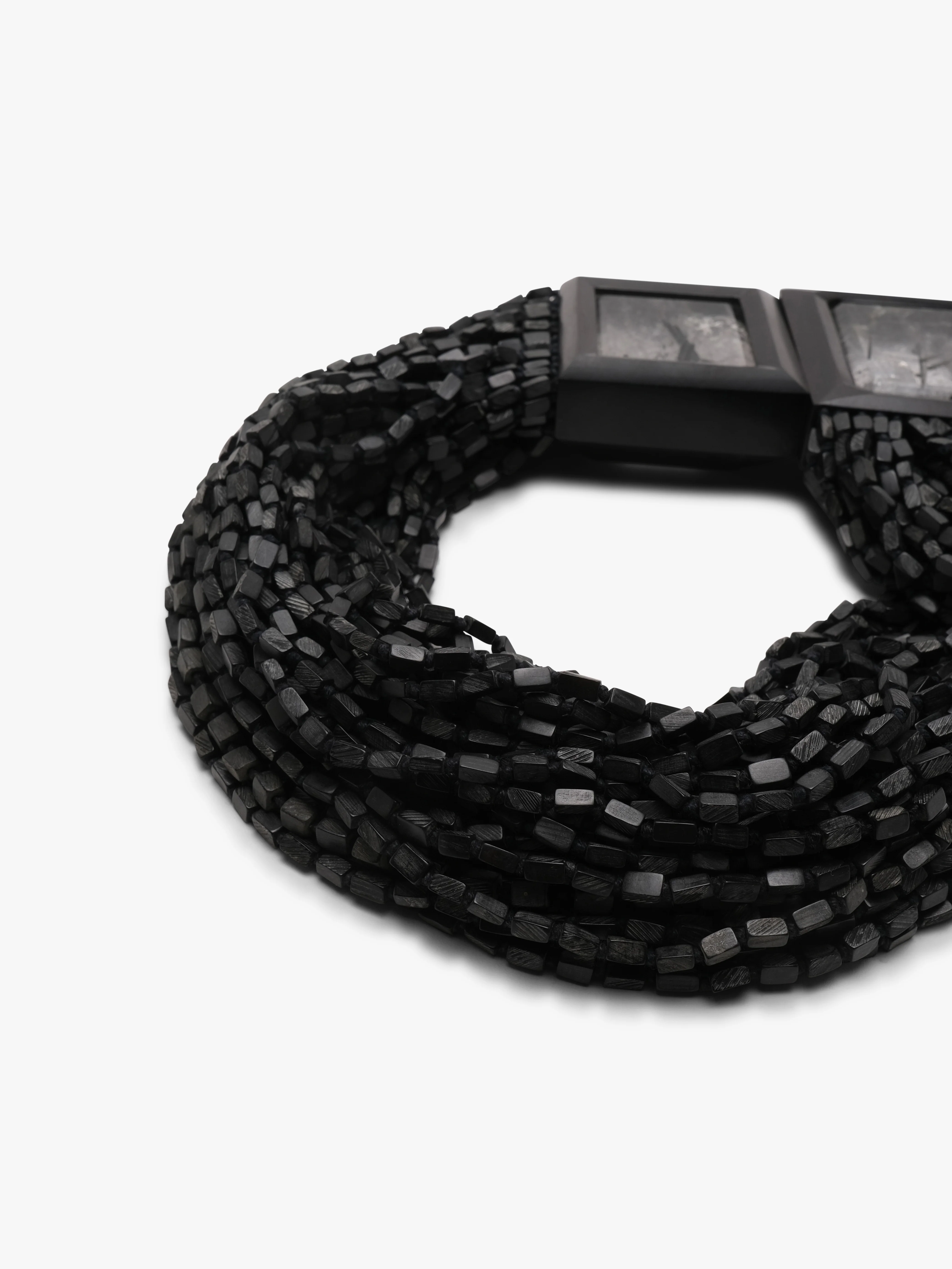 Necklace: tourmaline quartz, ebony - Image 6