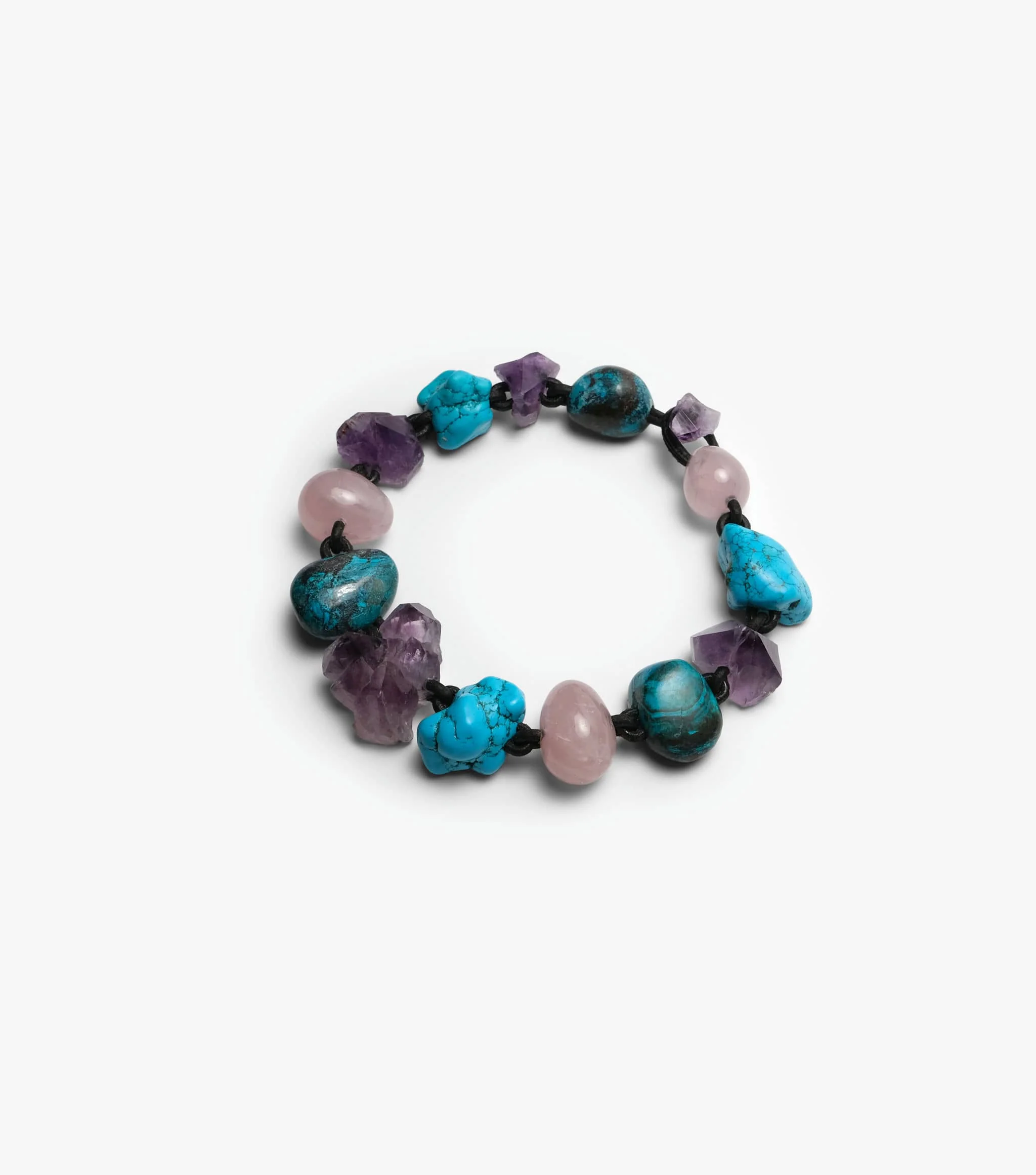 Necklace: turquoise, rose quartz, amethyst - Image 3