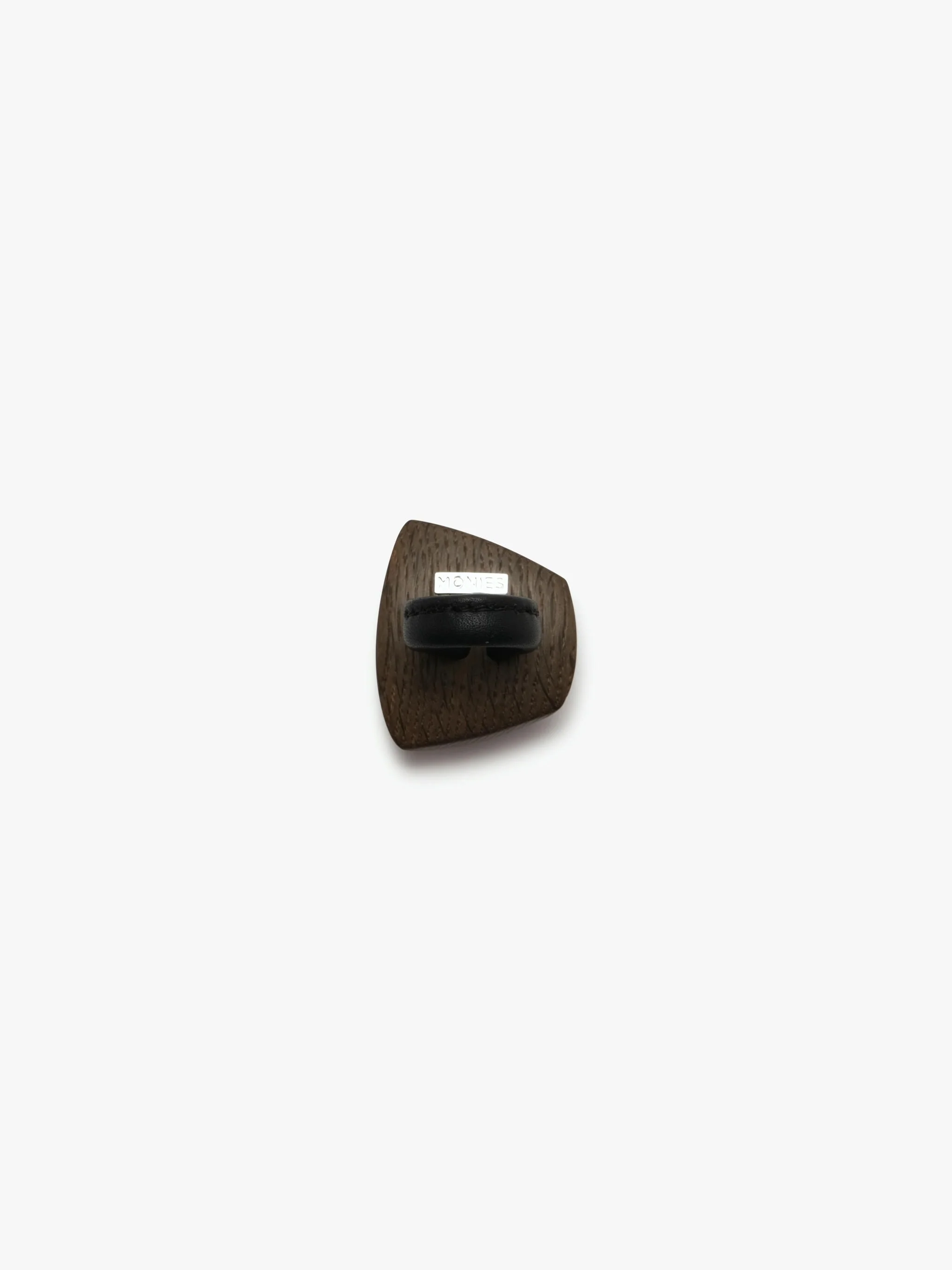 Oro ring: bog oak, leather - Image 3